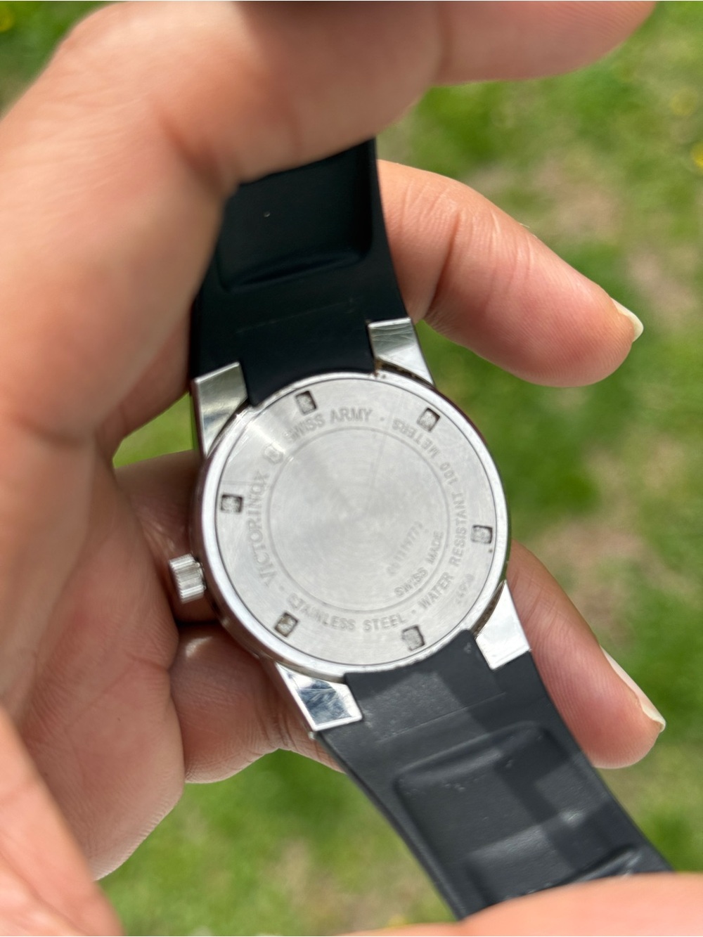 Victorinox Swiss Army Watch 100M Men's 40mm Silver black rubber strap - Picture 8 of 8